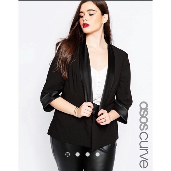 plus size black tuxedo jacket
